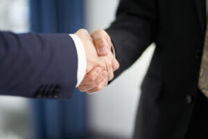 Two men shaking hands