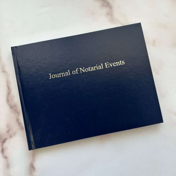 Hard Cover Notary Journal with Thumbprint pad - Image 2