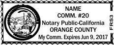 small notary stamp actual ink stamp