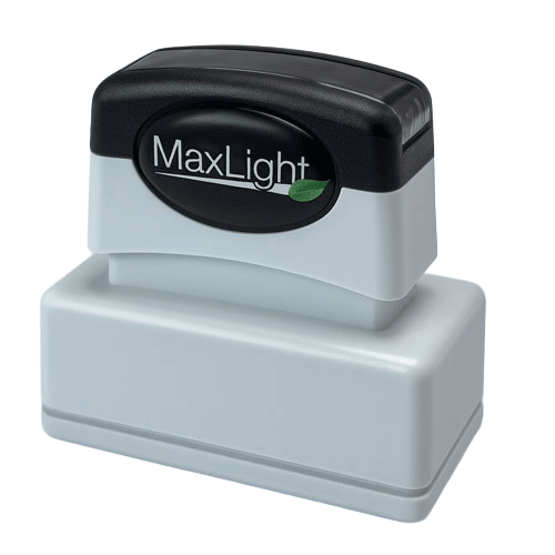 Pre-inked Jurat notary stamp with sleek black casing, customized to meet state-specific requirements and your name if applicable.