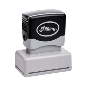 Pre-inked notary stamp with snap-in dust cover, lightweight design, 20,000 impressions, and five ink color options.