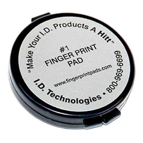 HMD Fingerprint Pad, 2-inch diameter with durable polyethylene surface, semi-inkless quick-dry ink for 1,200 clear imprints.