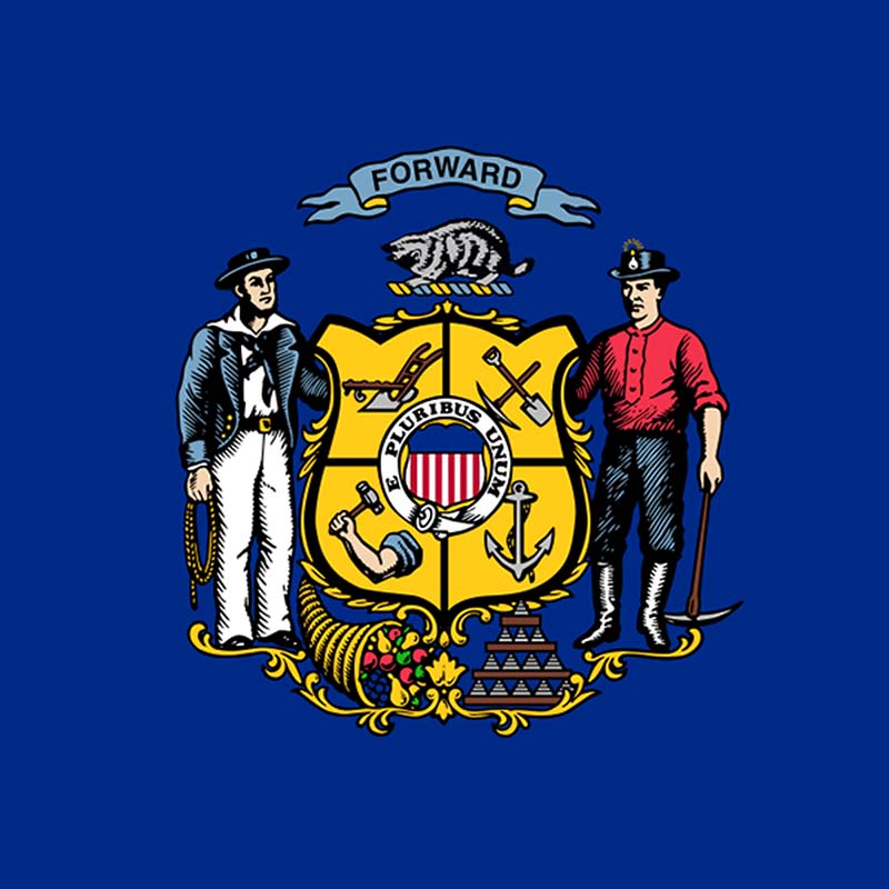 Wisconsin state flag.