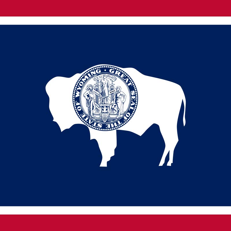 Wyoming state flag.